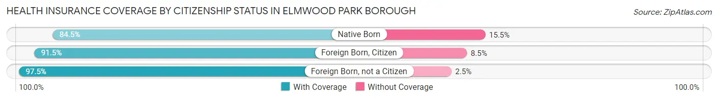 Health Insurance Coverage by Citizenship Status in Elmwood Park borough