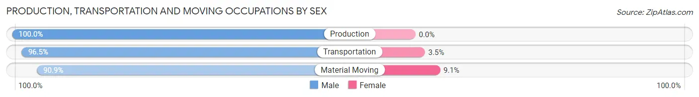 Production, Transportation and Moving Occupations by Sex in Englishtown borough
