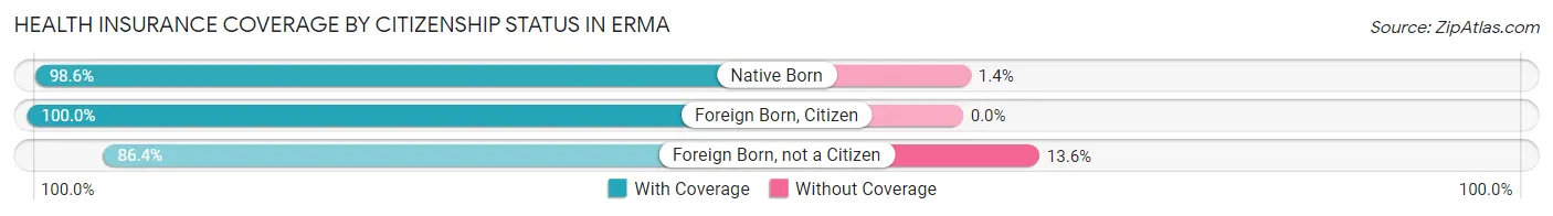 Health Insurance Coverage by Citizenship Status in Erma