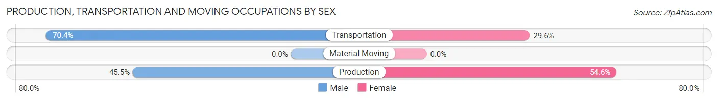 Production, Transportation and Moving Occupations by Sex in Fair Haven borough