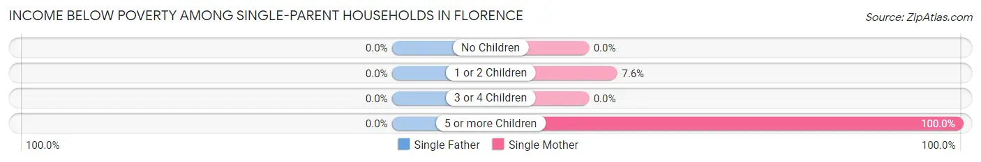 Income Below Poverty Among Single-Parent Households in Florence