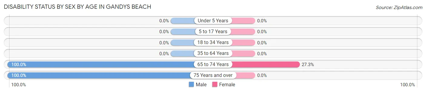 Disability Status by Sex by Age in Gandys Beach