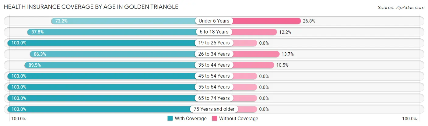 Health Insurance Coverage by Age in Golden Triangle