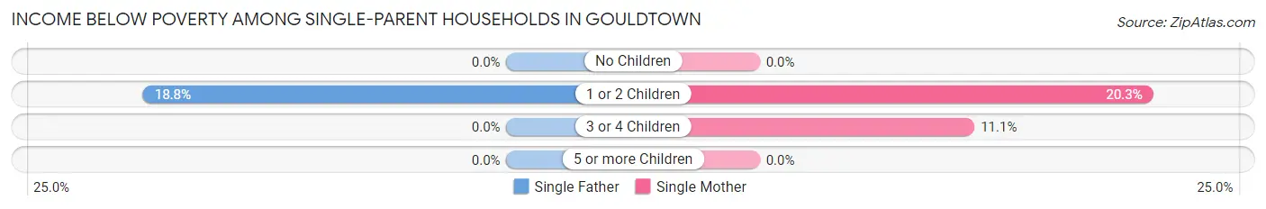Income Below Poverty Among Single-Parent Households in Gouldtown
