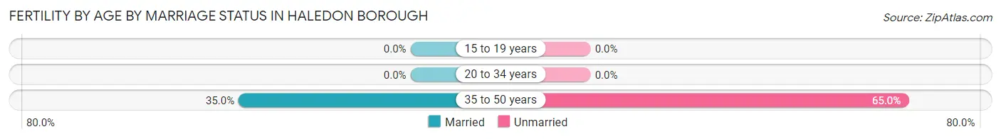 Female Fertility by Age by Marriage Status in Haledon borough