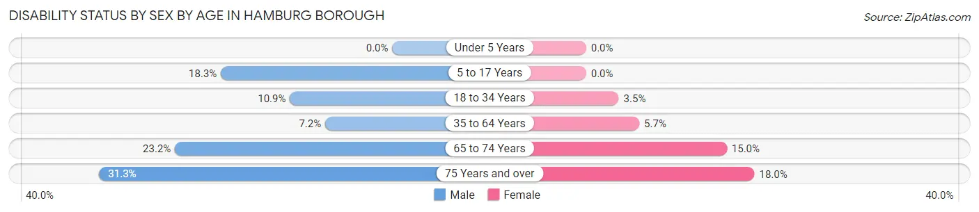 Disability Status by Sex by Age in Hamburg borough