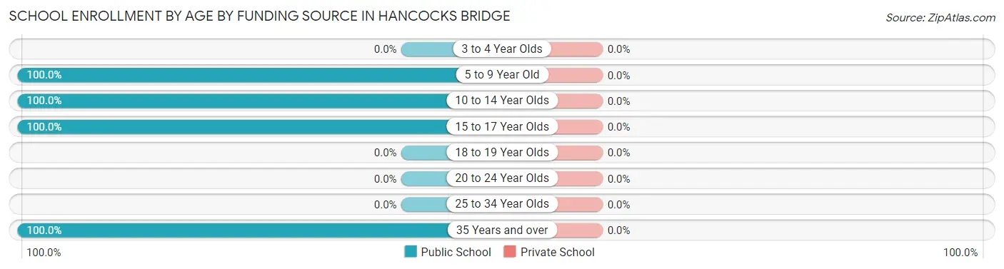 School Enrollment by Age by Funding Source in Hancocks Bridge