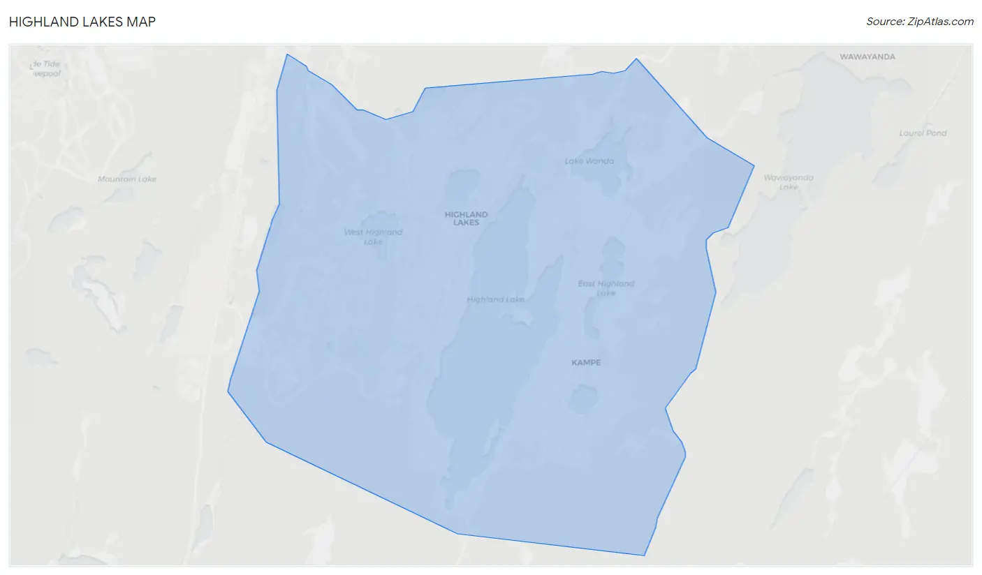 Highland Lakes Map