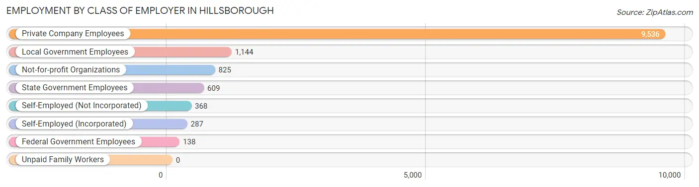 Employment by Class of Employer in Hillsborough