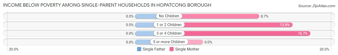 Income Below Poverty Among Single-Parent Households in Hopatcong borough