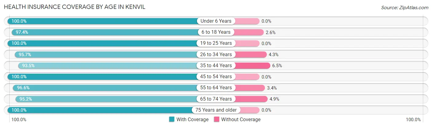 Health Insurance Coverage by Age in Kenvil