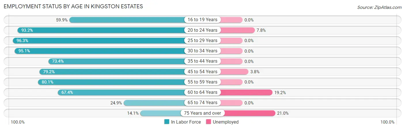 Employment Status by Age in Kingston Estates