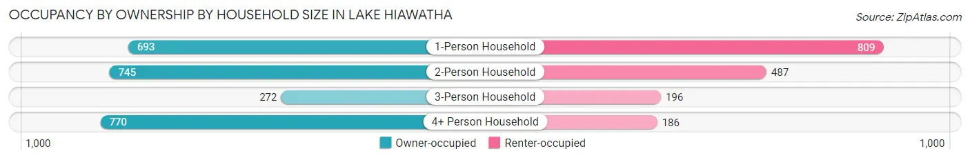 Occupancy by Ownership by Household Size in Lake Hiawatha