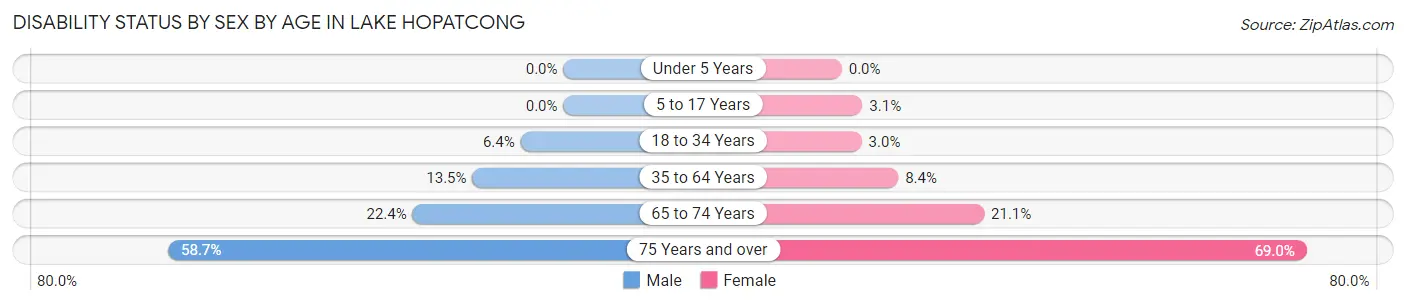 Disability Status by Sex by Age in Lake Hopatcong