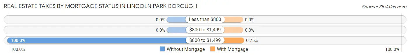Real Estate Taxes by Mortgage Status in Lincoln Park borough