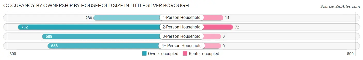 Occupancy by Ownership by Household Size in Little Silver borough