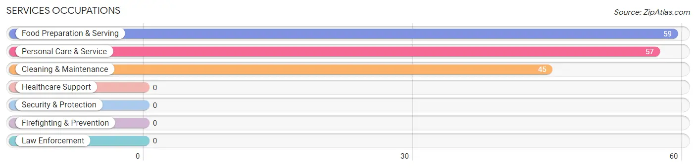 Services Occupations in Long Valley