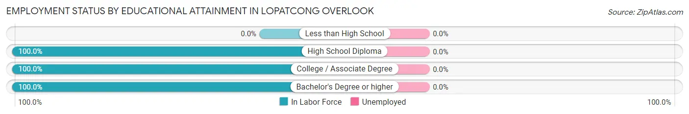 Employment Status by Educational Attainment in Lopatcong Overlook