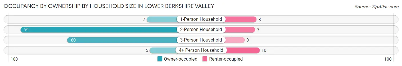 Occupancy by Ownership by Household Size in Lower Berkshire Valley