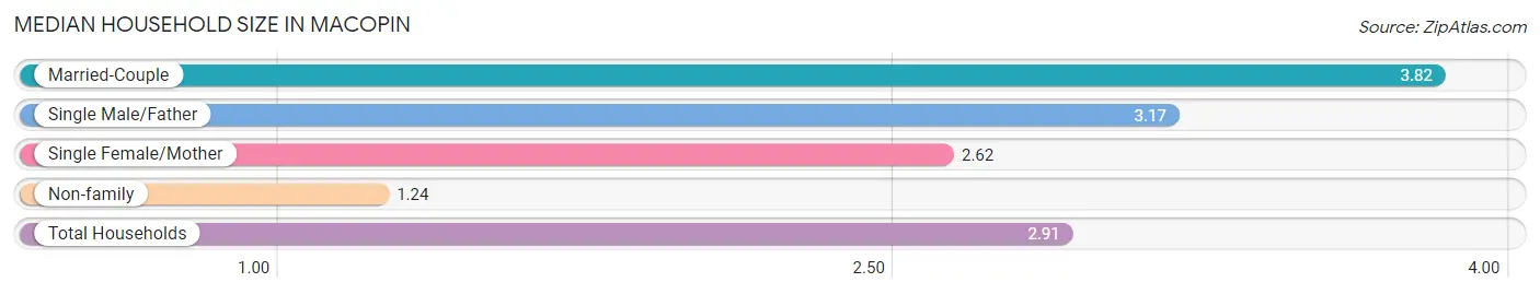 Median Household Size in Macopin