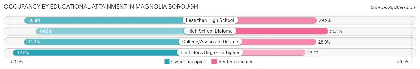 Occupancy by Educational Attainment in Magnolia borough