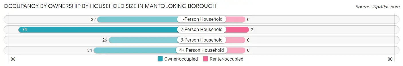 Occupancy by Ownership by Household Size in Mantoloking borough