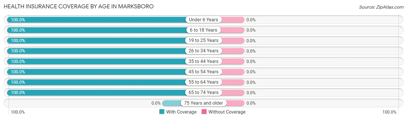Health Insurance Coverage by Age in Marksboro