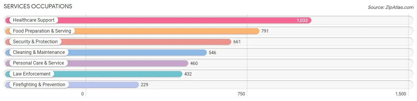 Services Occupations in Millville