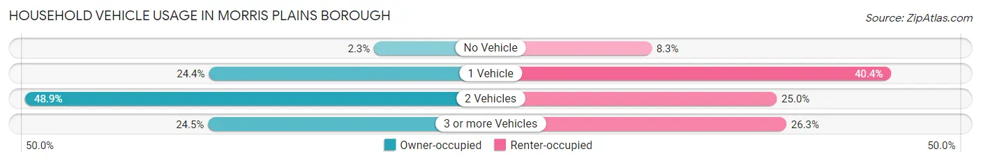 Household Vehicle Usage in Morris Plains borough