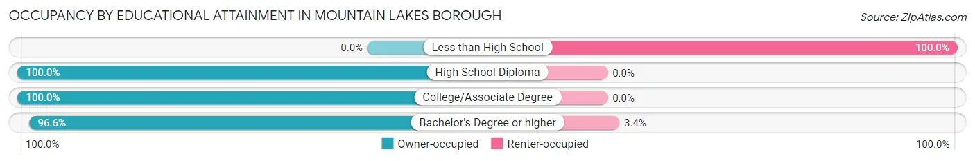 Occupancy by Educational Attainment in Mountain Lakes borough