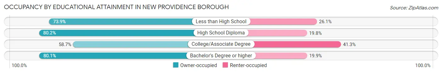 Occupancy by Educational Attainment in New Providence borough