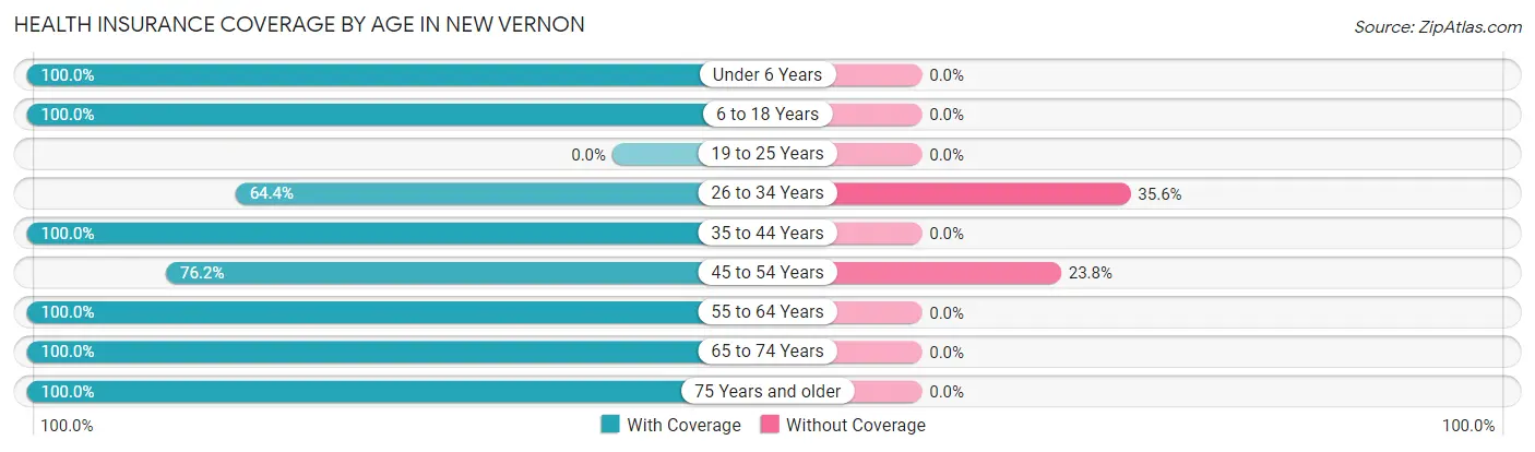 Health Insurance Coverage by Age in New Vernon