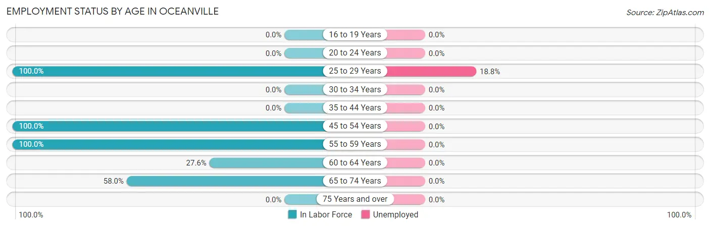Employment Status by Age in Oceanville