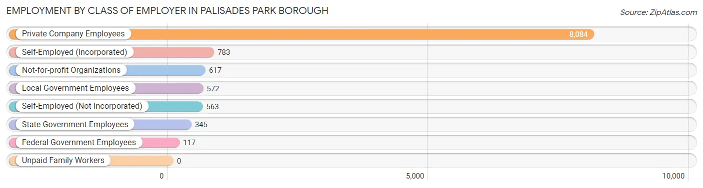 Employment by Class of Employer in Palisades Park borough