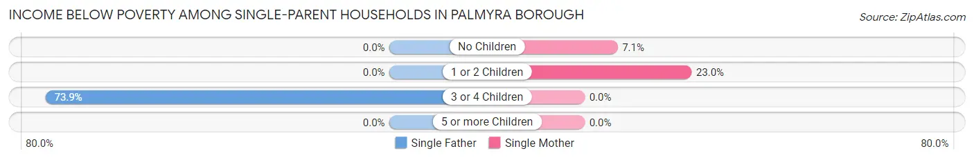 Income Below Poverty Among Single-Parent Households in Palmyra borough
