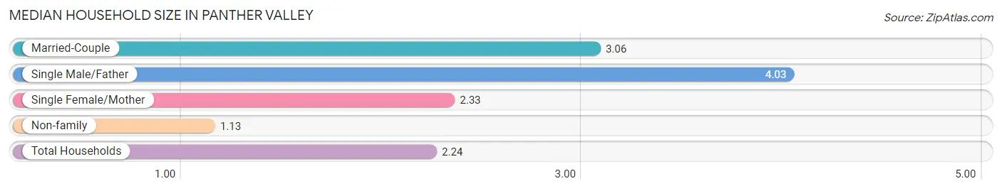 Median Household Size in Panther Valley