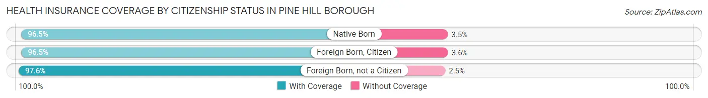 Health Insurance Coverage by Citizenship Status in Pine Hill borough