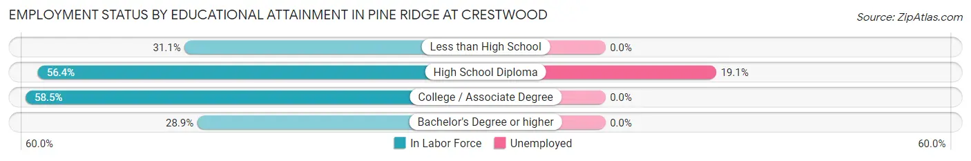 Employment Status by Educational Attainment in Pine Ridge at Crestwood