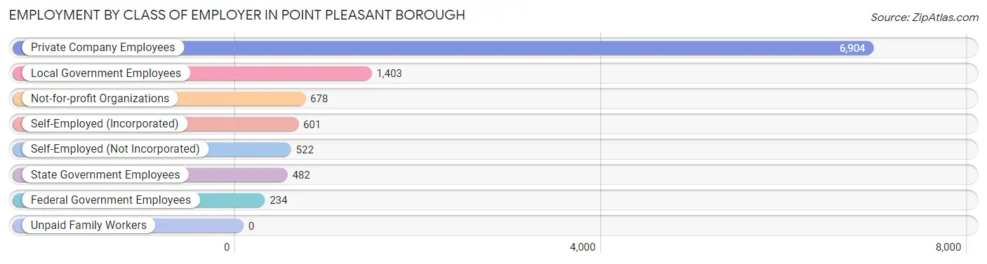 Employment by Class of Employer in Point Pleasant borough