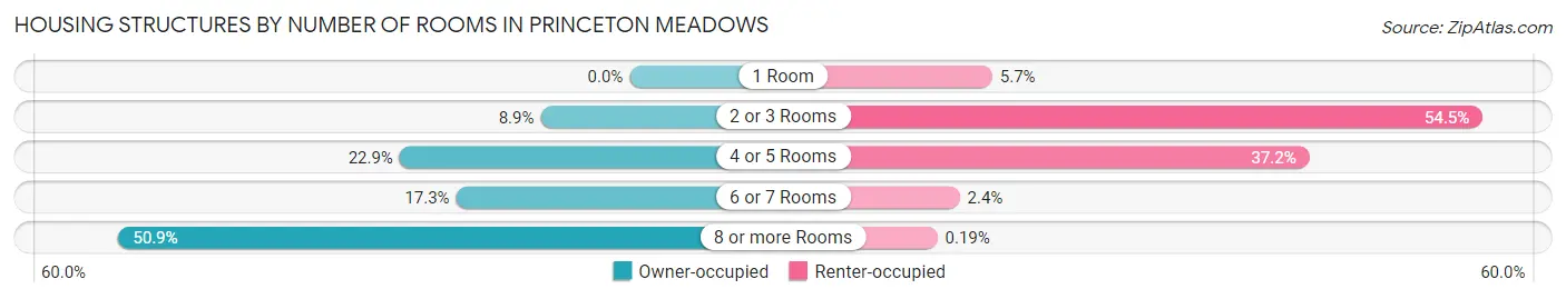 Housing Structures by Number of Rooms in Princeton Meadows