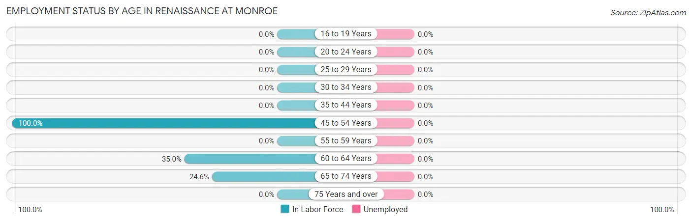 Employment Status by Age in Renaissance at Monroe