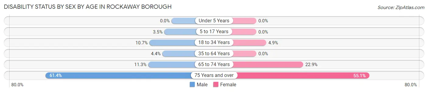 Disability Status by Sex by Age in Rockaway borough