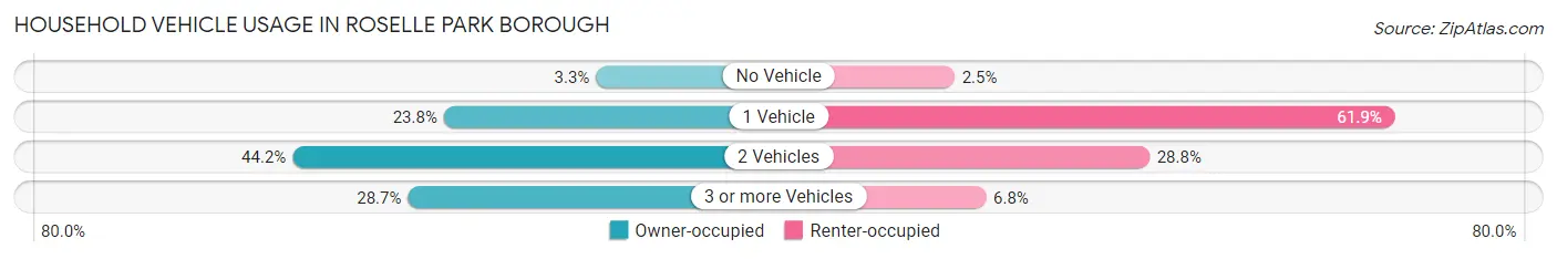 Household Vehicle Usage in Roselle Park borough
