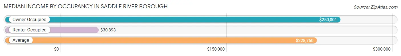 Median Income by Occupancy in Saddle River borough