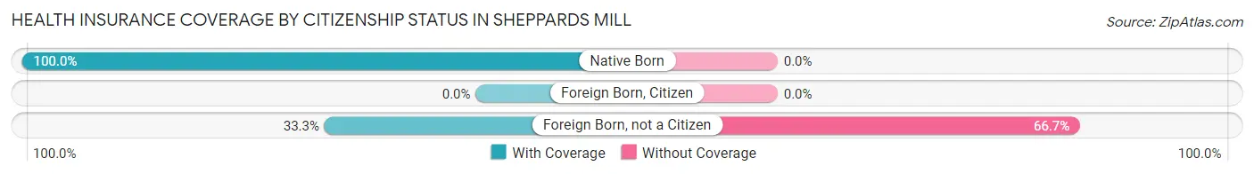 Health Insurance Coverage by Citizenship Status in Sheppards Mill
