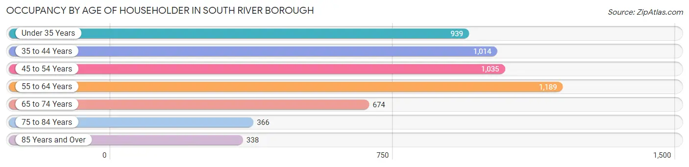 Occupancy by Age of Householder in South River borough