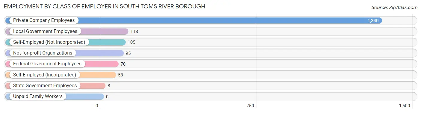 Employment by Class of Employer in South Toms River borough