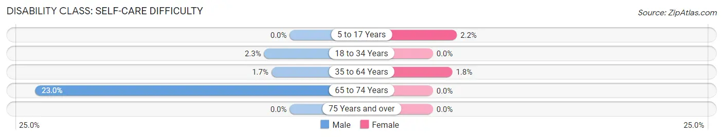 Disability in Stratford borough: <span>Self-Care Difficulty</span>