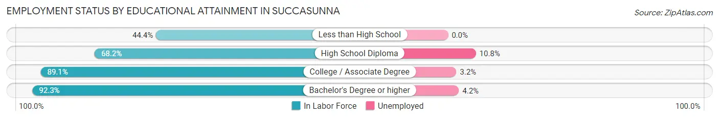 Employment Status by Educational Attainment in Succasunna