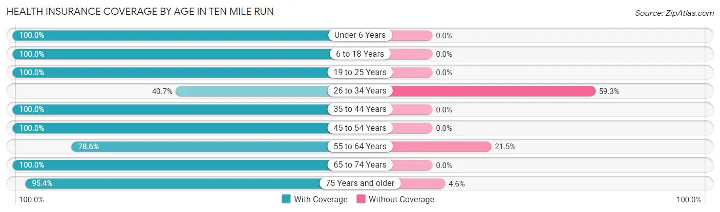 Health Insurance Coverage by Age in Ten Mile Run